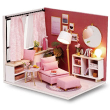 Load image into Gallery viewer, Doll House Furniture Diy Miniature 3D Wooden Miniaturas Dollhouse Toys for Children Birthday Gifts Casa Kitten Diary H013
