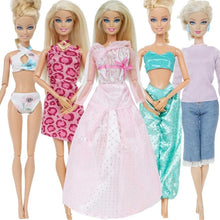 Load image into Gallery viewer, 5 set Handmade Fashion Outfit Daily Casual Wear Blouse Shirt Vest Bottom Pants Skirt Clothes For Barbie Doll Accessories