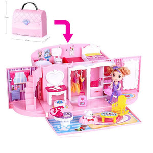 Handmade Dollhouse Castle DIY House Toy Miniature Dollhouse Birthday Gifts Educational Toys Doll Villa Girl DIY Toy