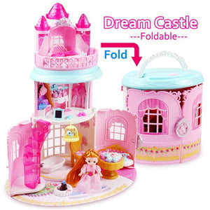 Handmade Dollhouse Castle DIY House Toy Miniature Dollhouse Birthday Gifts Educational Toys Doll Villa Girl DIY Toy