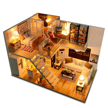Load image into Gallery viewer, CUTEBEE Doll House Miniature Dollhouse With Furniture Kit Wooden House Miniaturas Toys For Children New Year Christmas Gift