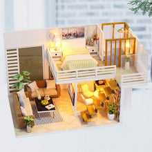 Load image into Gallery viewer, CUTEBEE Doll House Miniature Dollhouse With Furniture Kit Wooden House Miniaturas Toys For Children New Year Christmas Gift
