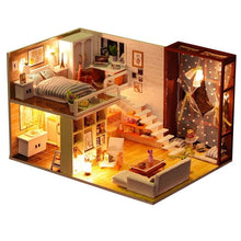 Load image into Gallery viewer, CUTEBEE Doll House Miniature Dollhouse With Furniture Kit Wooden House Miniaturas Toys For Children New Year Christmas Gift