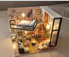 Load image into Gallery viewer, CUTEBEE Doll House Miniature Dollhouse With Furniture Kit Wooden House Miniaturas Toys For Children New Year Christmas Gift