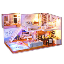 Load image into Gallery viewer, CUTEBEE Doll House Miniature Dollhouse With Furniture Kit Wooden House Miniaturas Toys For Children New Year Christmas Gift