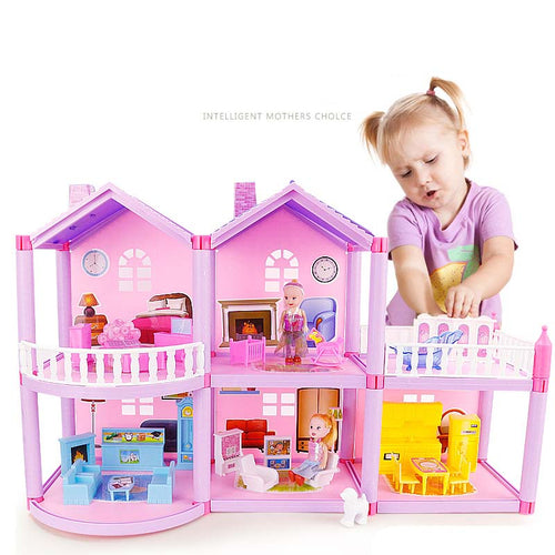 Handmade Dollhouse Castle DIY House Toy Miniature Dollhouse Birthday Gifts Educational Toys Doll Villa Girl DIY Toy
