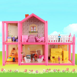Handmade Dollhouse Castle DIY House Toy Miniature Dollhouse Birthday Gifts Educational Toys Doll Villa Girl DIY Toy